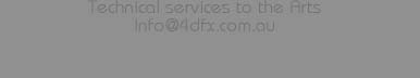 4DFX Technical services to the Arts